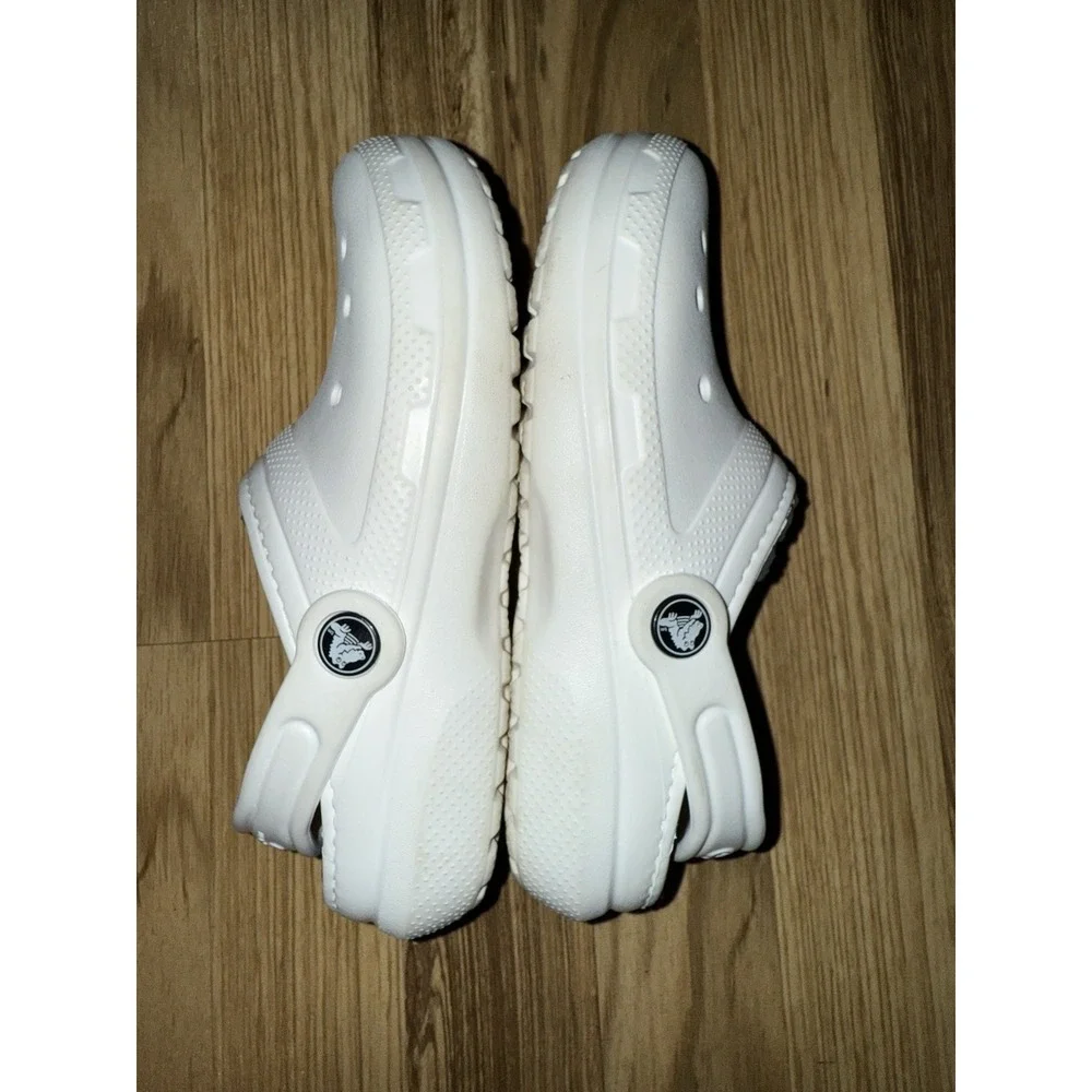 Crocs Boys‎ J2 Fur Lined Rubber Slip On Clog White
